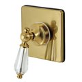 Kingston Brass Single-Handle Three-Way Diverter Valve with Trim Kit, Brushed Brass KS3047WLL